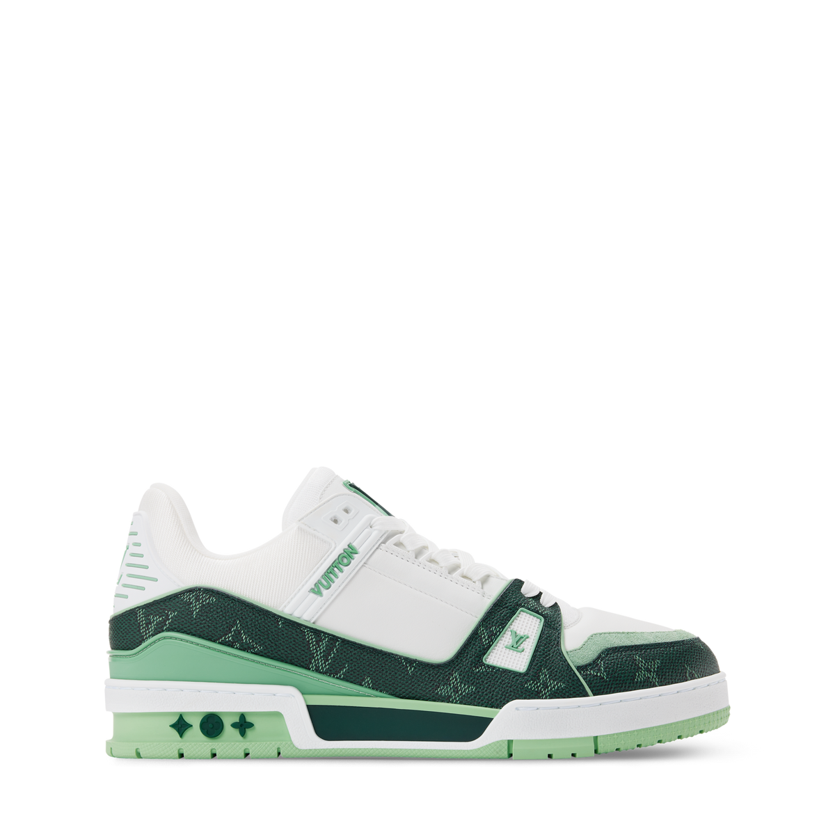 Louis Vuitton LV Trainer Green Monogram Leather Sneaker