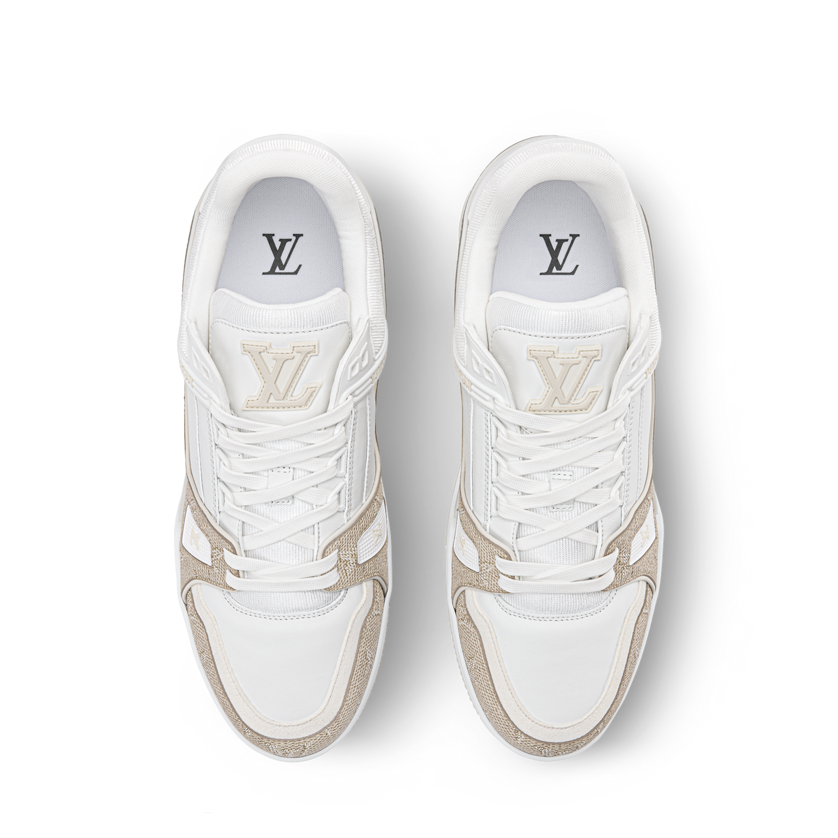 Louis Vuitton LV Trainer Beige Monogram Leather Sneaker