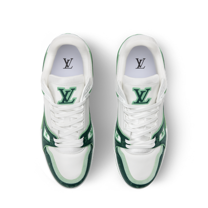 Louis Vuitton LV Trainer Green Monogram Leather Sneaker