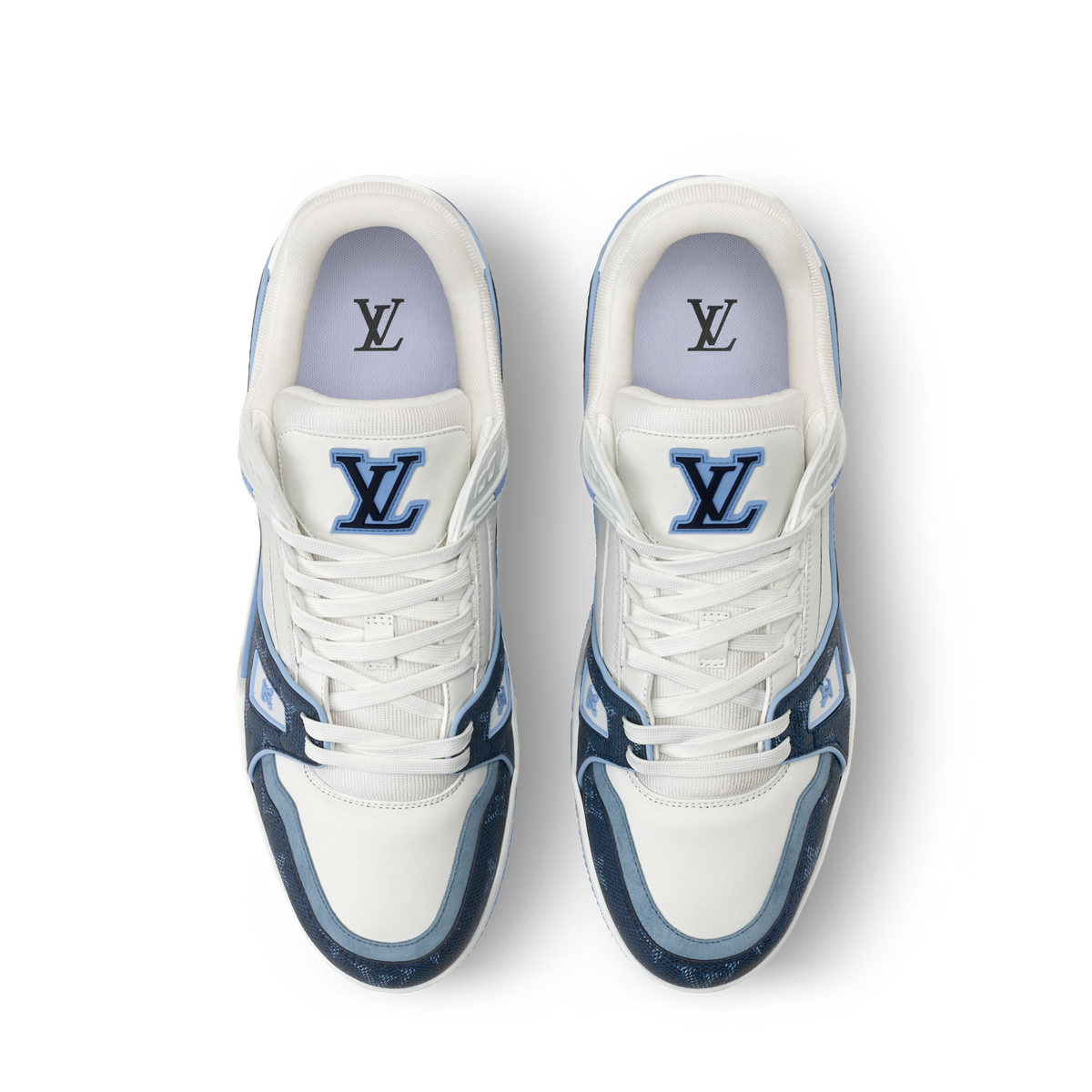 Louis Vuitton LV Trainer Navy Blue Monogram Leather Sneaker