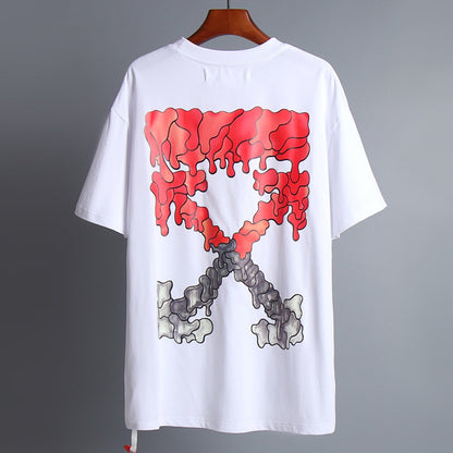 OFF-Whlte Arrow Logo Cotton T-shirt