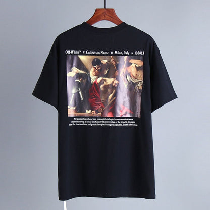 OFF-Whlte Arrow logo print T-shirt#89