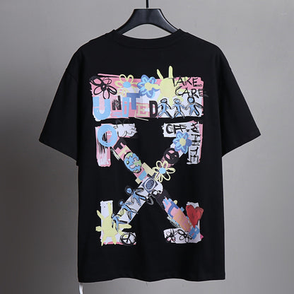 OFF-Whlte Arrow logo print T-shirt#85