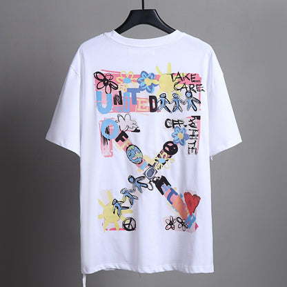 OFF-Whlte Arrow logo print T-shirt#85