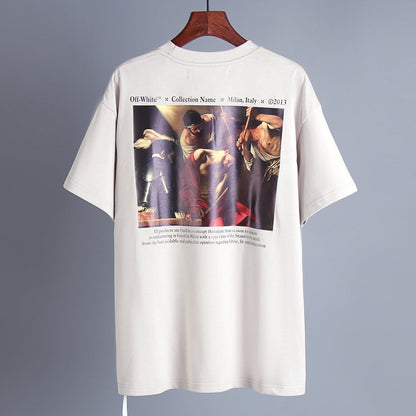 OFF-Whlte Arrow logo print T-shirt#89