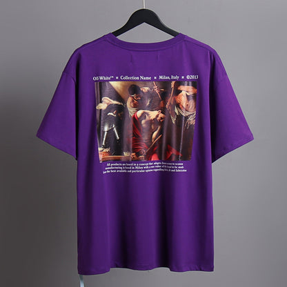 OFF-Whlte Arrow logo print T-shirt#89