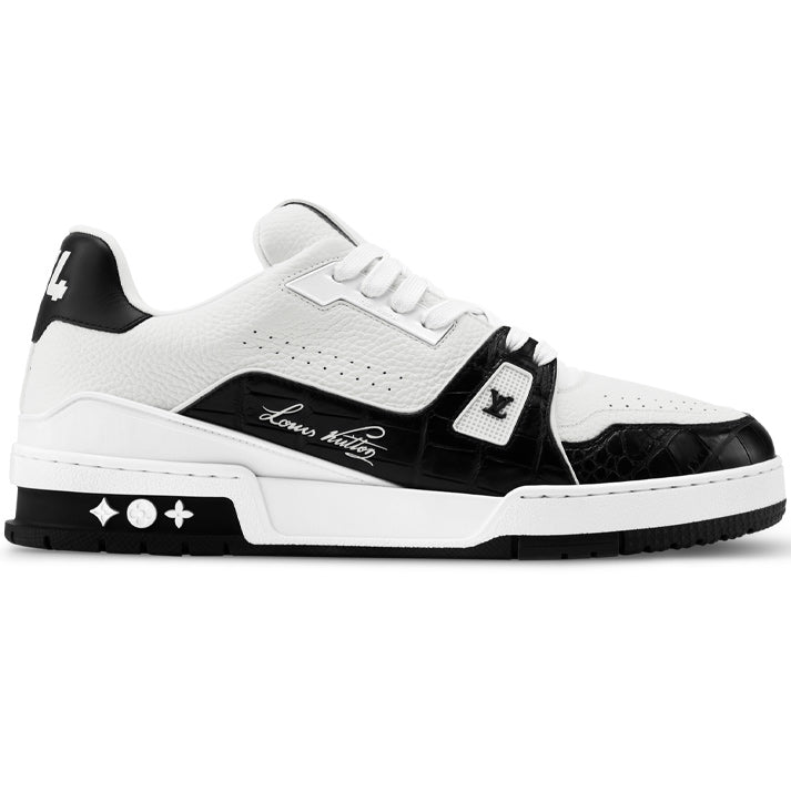 Louis Vuitton LV Trainer Black Alligator Leather Sneaker