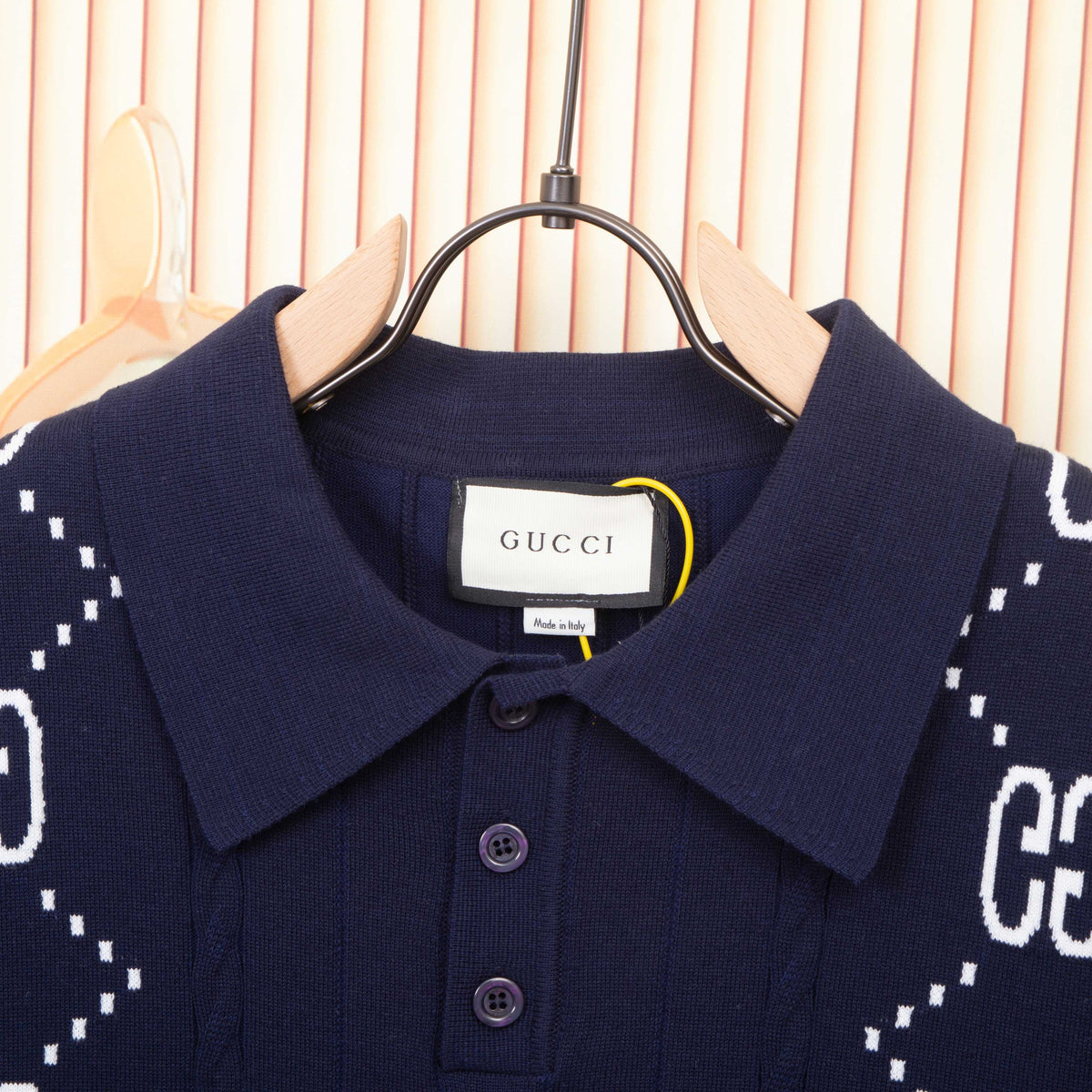 Gucci G803 Double-G Jacquard Polo Sweater - Image 3