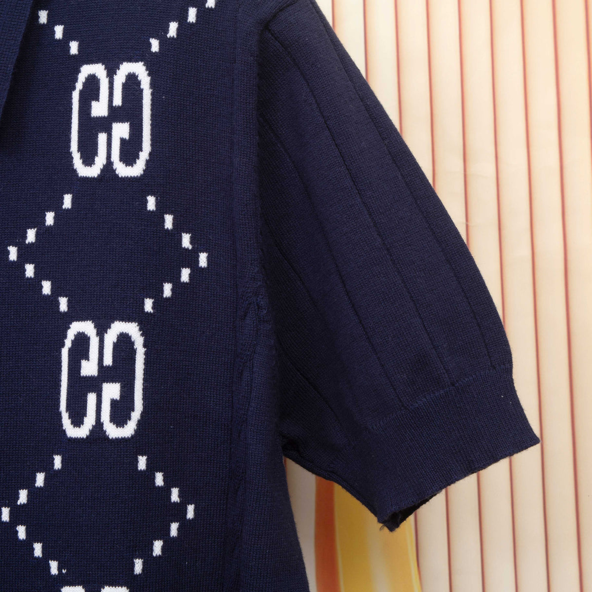 Gucci G803 Double-G Jacquard Polo Sweater - Image 7