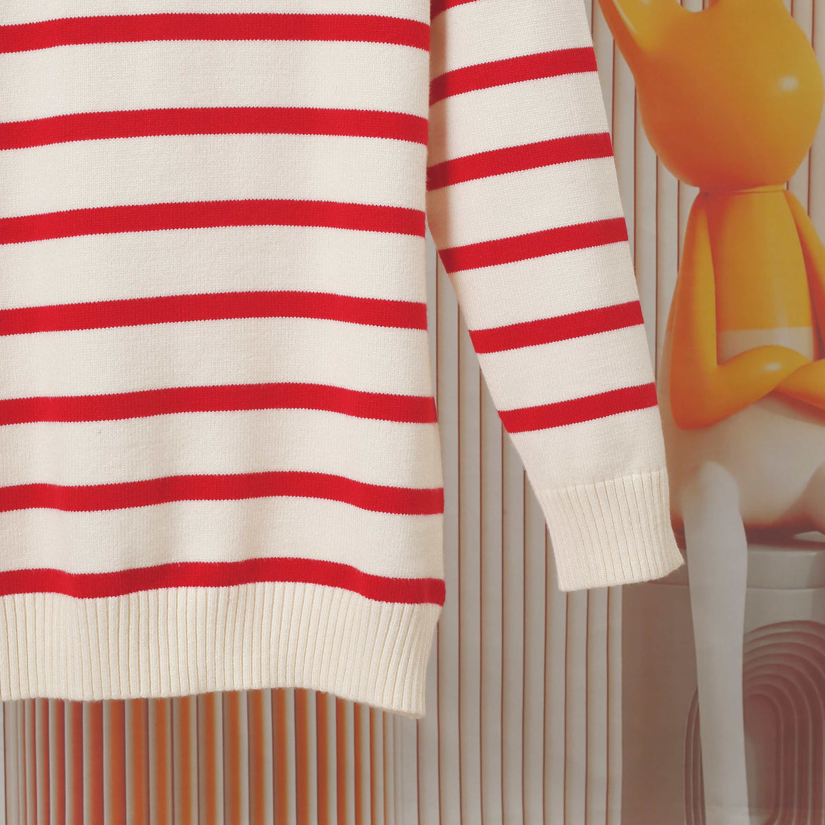 Gucci G8311 Embroidered Striped Crewneck Sweater - Image 7