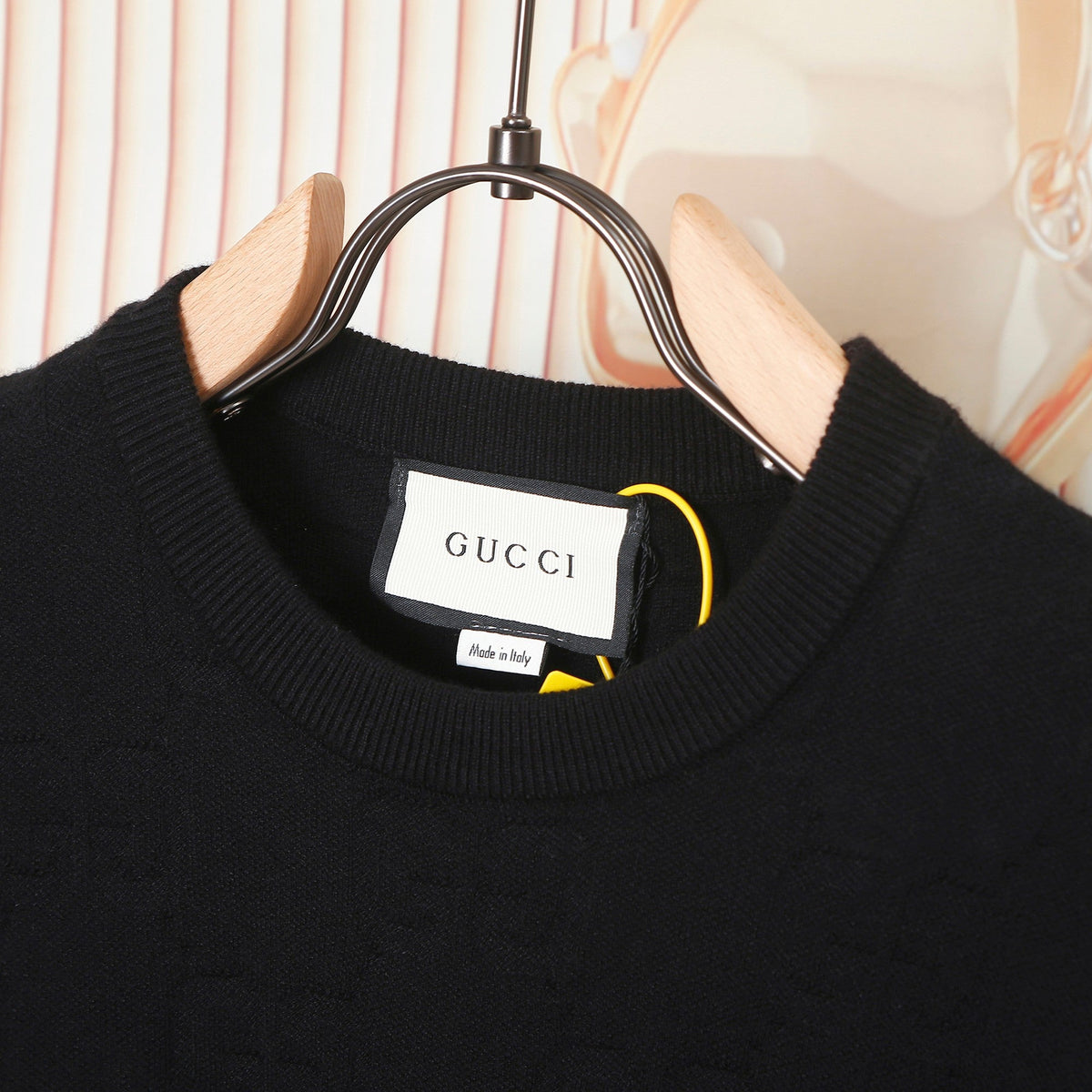 Gucci G8399 Double-G Jacquard Crewneck Sweater - Image 3