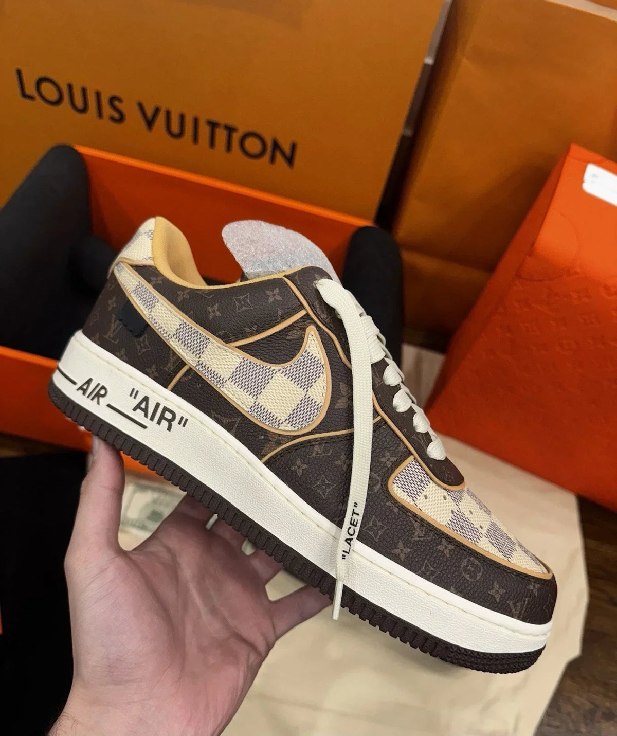 Louis Vuitton x Nike Air Force 1 Low 'Monogram Brown Damier Azur'