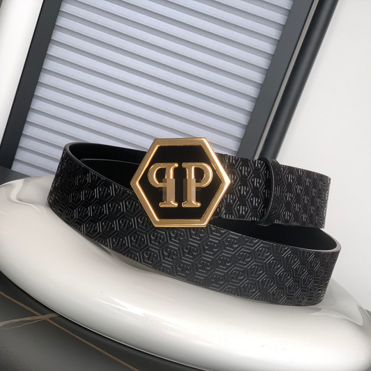 PP Leather Logo Belt#2
