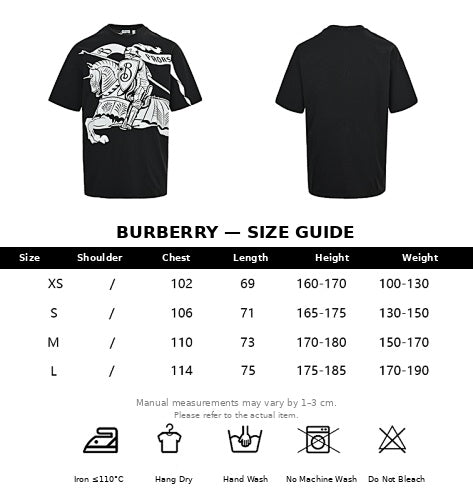 Burberry Black Casual Short-Sleeve T-Shirt