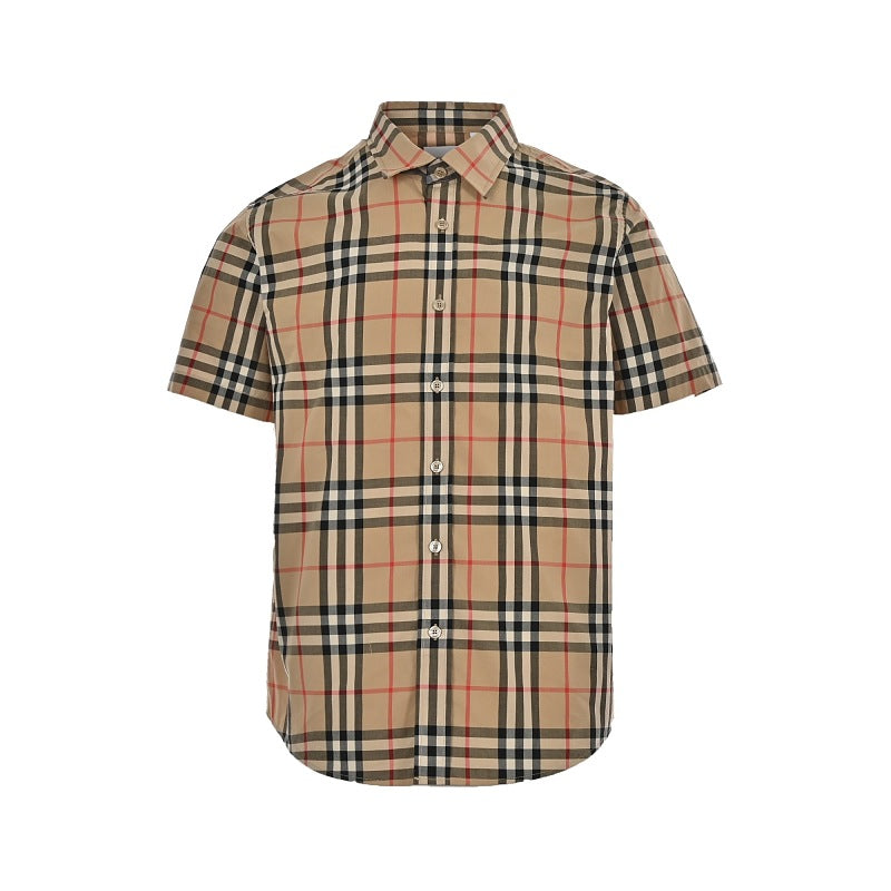 Burberry Casual Short-Sleeve Shirt#02 - Archive Beige Plaid Front