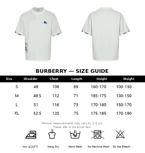 Burberry White Casual Short-Sleeve T-Shirt