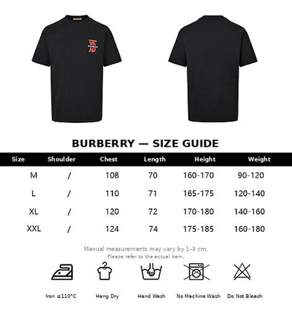 Burberry Casual Short-Sleeve T-Shirt – Black or White