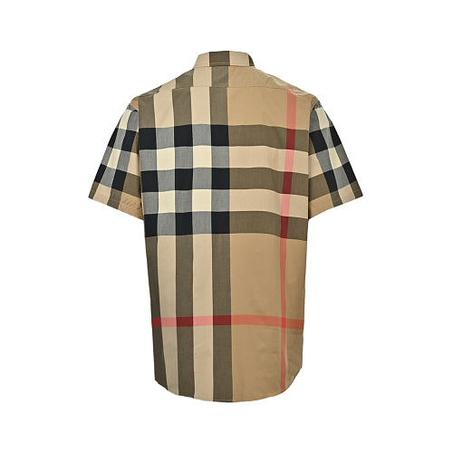 Burberry Casual Short-Sleeve Shirt#04 - Camel Check Back