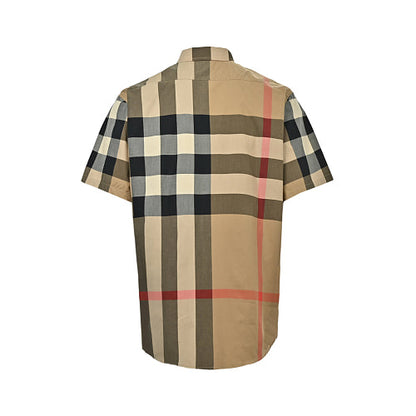 Burberry Casual Short-Sleeve Shirt#04 - Camel Check Back