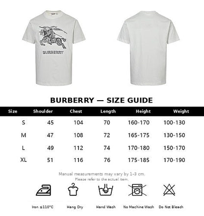 Burberry White Casual Short-Sleeve T-Shirt