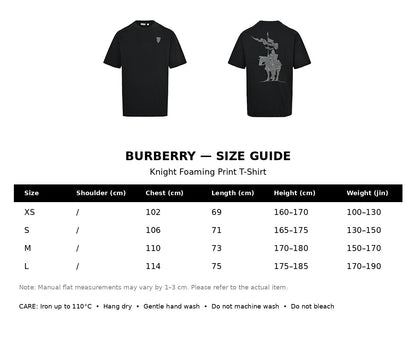 Burberry Casual T-shirt#03 - English Size Chart