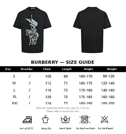 Burberry Casual Short-Sleeve T-Shirt – Black or White