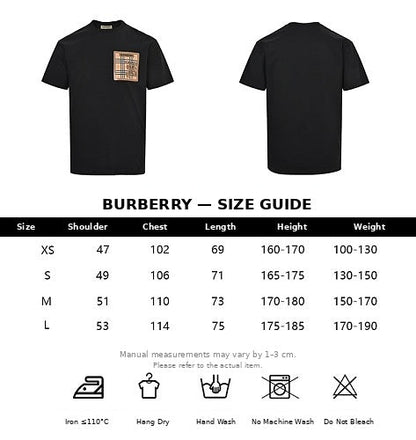Burberry Casual Short-Sleeve T-Shirt – Black or White