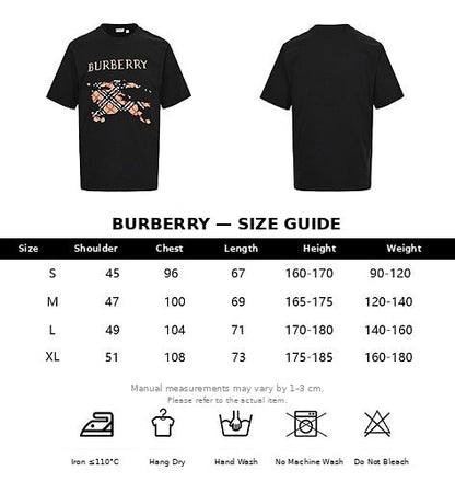 Burberry Casual Short-Sleeve T-Shirt – Black or White