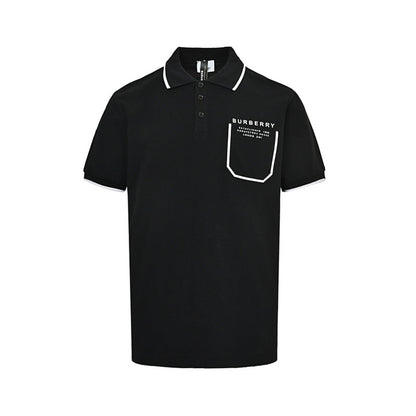 Burberry Casual Polo Shirt#09 - Black Front