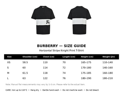 Burberry Casual T-shirt#04 - English Size Chart