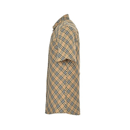 Burberry Casual Short-Sleeve Shirt#05 - Beige Check Side