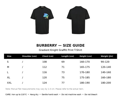 Burberry Casual T-shirt#06 - English Size Chart