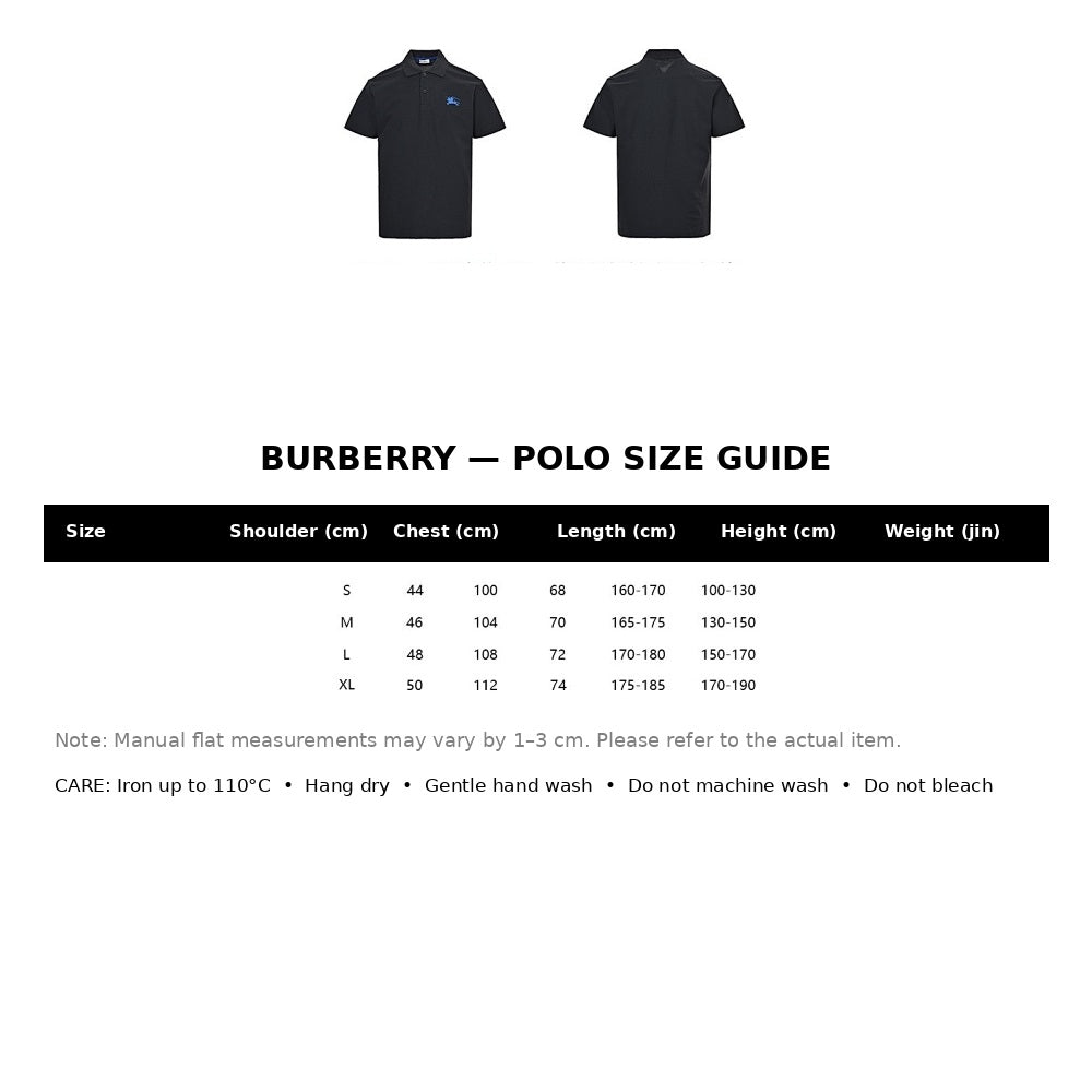 Burberry Casual Polo Shirt#23 - English Size Chart