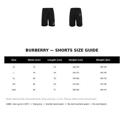 Burberry Casual Shorts#03 - English Size Chart