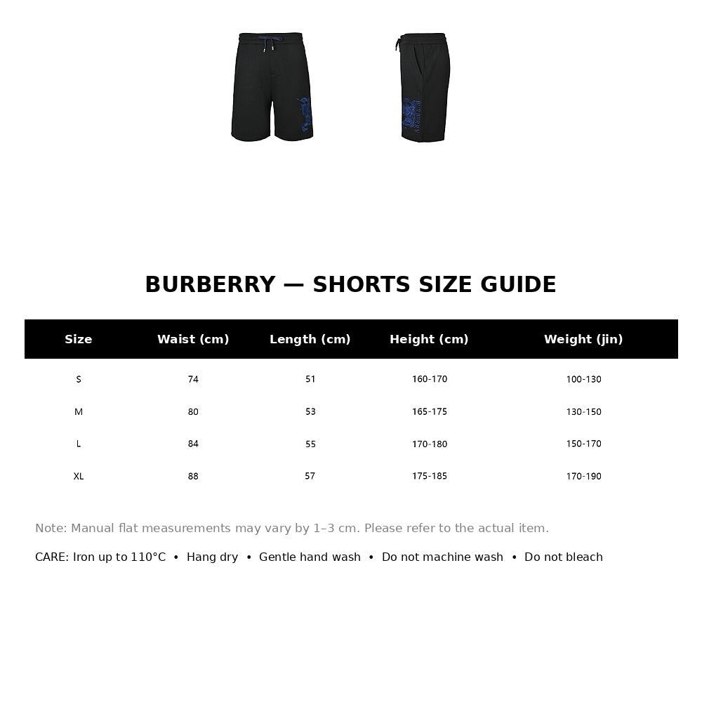 Burberry Casual Shorts#05 - English Size Chart