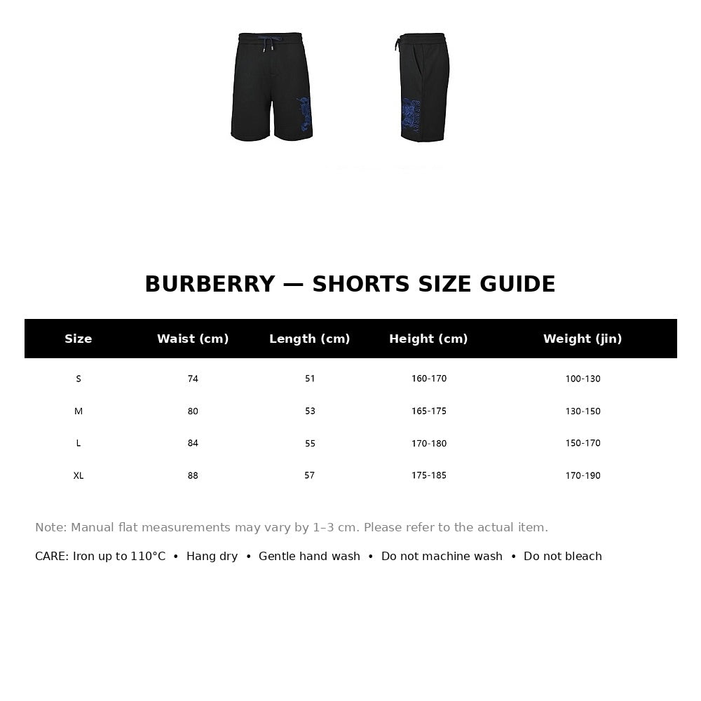 Burberry Casual Shorts#06 - English Size Chart