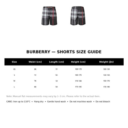 Burberry Casual Shorts#08 - English Size Chart