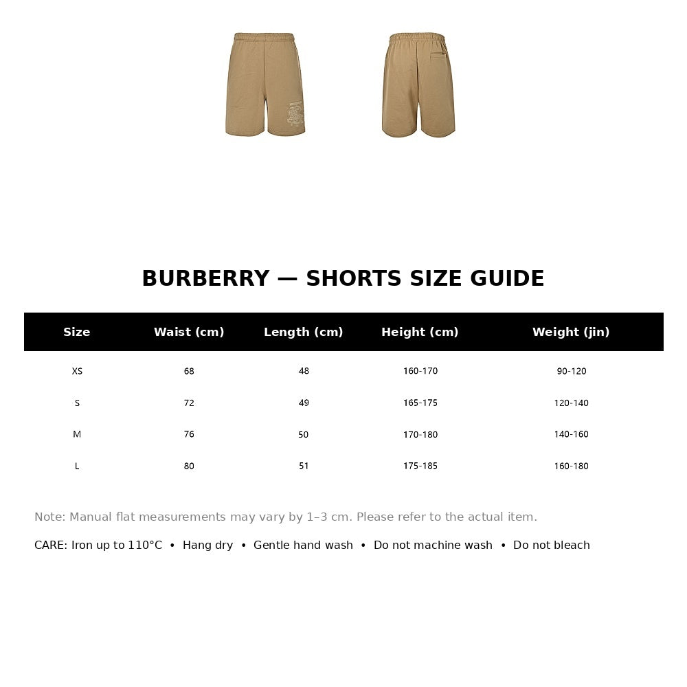 Burberry Casual Shorts#16 - English Size Chart