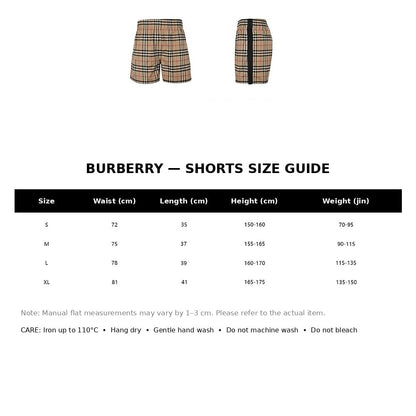 Burberry Casual Shorts#18 - English Size Chart
