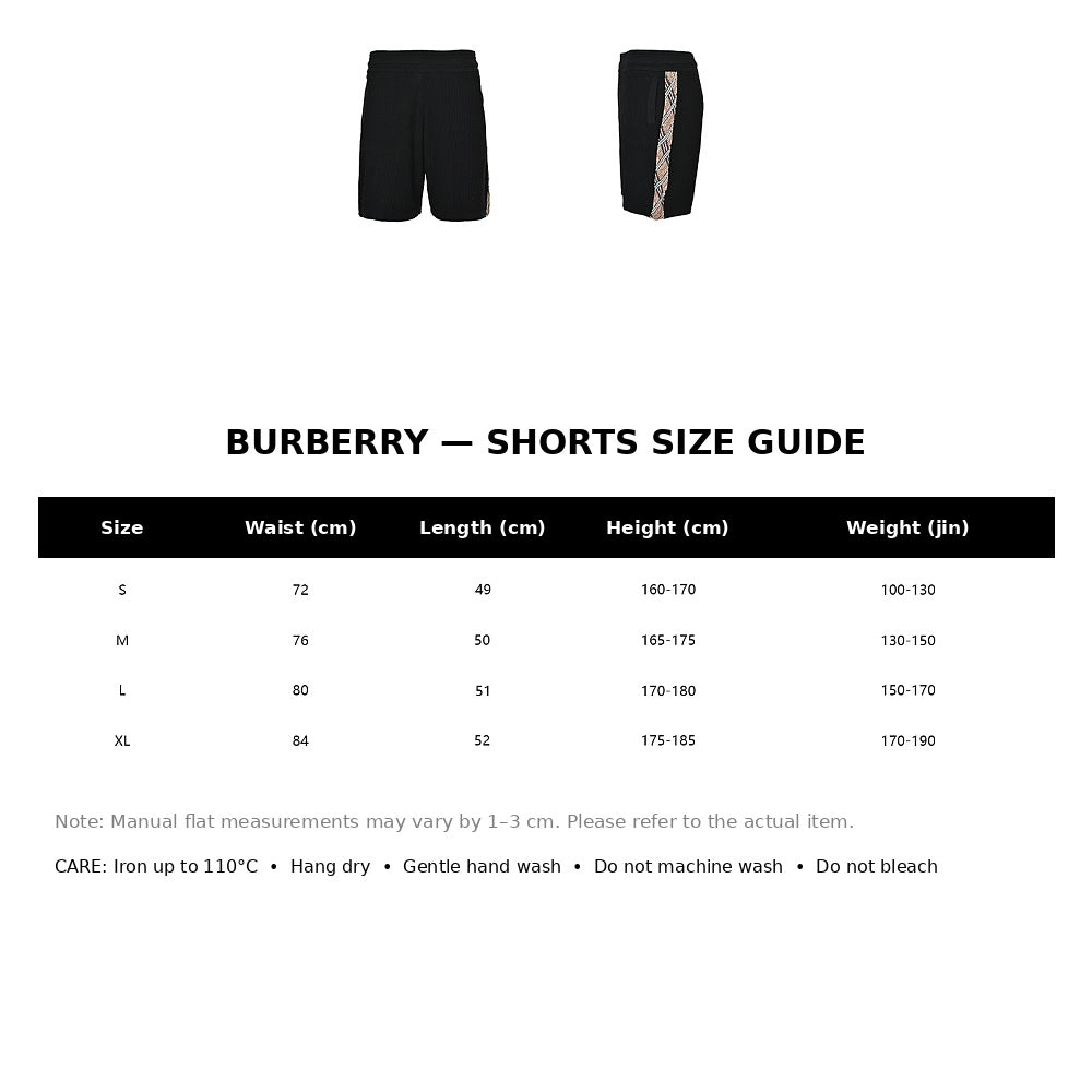 Burberry Casual Shorts#20 - English Size Chart