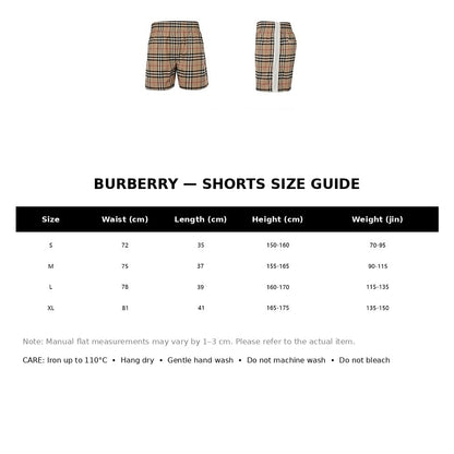 Burberry Casual Shorts#21 - English Size Chart
