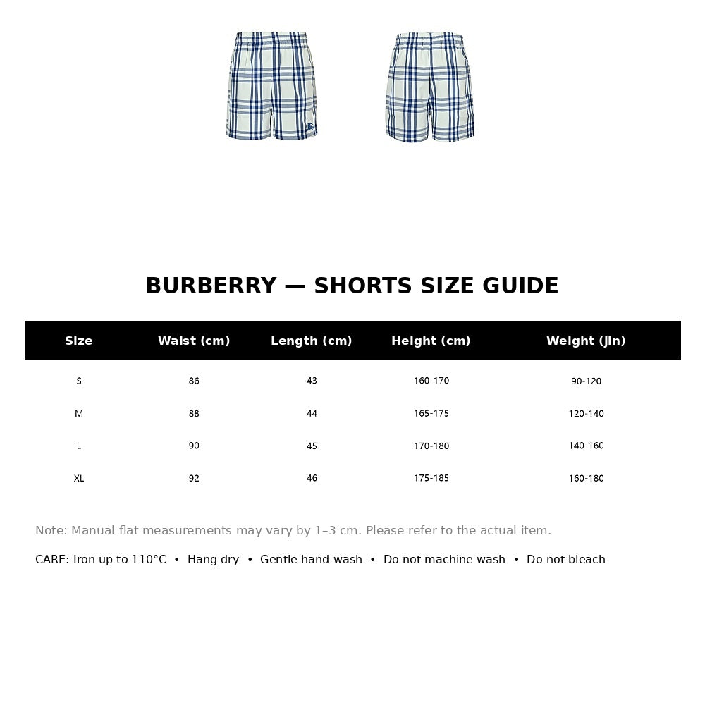 Burberry Casual Shorts#24 - English Size Chart