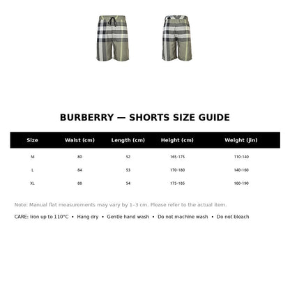Burberry Casual Shorts#39 - English Size Chart