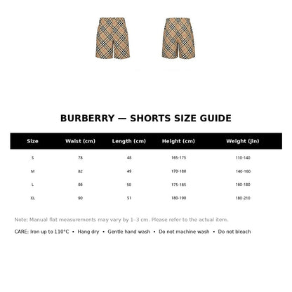 Burberry Casual Shorts#42 - English Size Chart