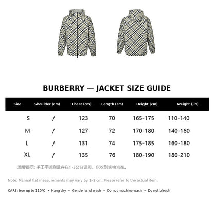 Burberry Casual Jacket#01 - English Size Chart
