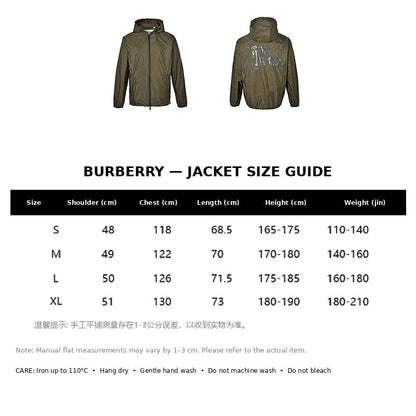 Burberry Casual Jacket#06 - English Size Chart
