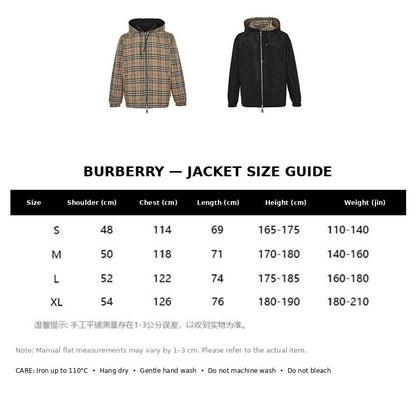 Burberry Casual Jacket#10 - English Size Chart