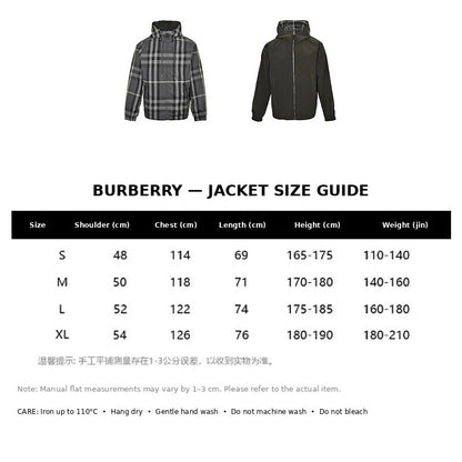 Burberry Casual Jacket#26 - English Size Chart