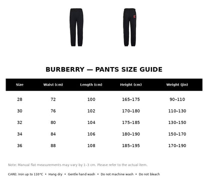 Burberry Casual Pants#14 - English Size Chart