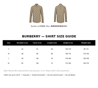 Burberry Casual Shirt#16 - English Size Chart